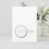 White Save the Date Birthday Vip Invitation Kaart (Staand voorkant)