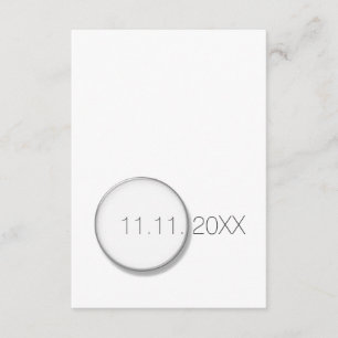 White Save the Date Birthday Vip Invitation Kaart