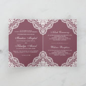 White Scalloped Lace Pink Muslim Weduwfoto (Binnen)