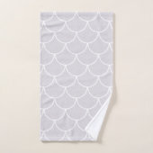 White Scalloped Mermaid Scale Pattern Bad Handdoek (Handdoek)