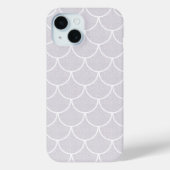 White Scalloped Mermaid Scale Pattern Case-Mate iPhone Case (Achterkant)