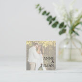 White Scannable QR Code Wedding Enclosure Card Informatiekaartje (Staand voorkant)