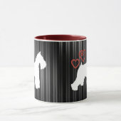 White Schnauzer Coffee Mok (Midden)