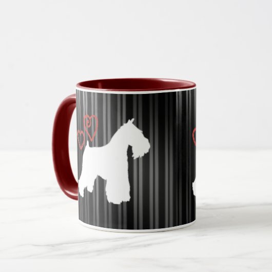 White Schnauzer Coffee Mok (Voorkant links)