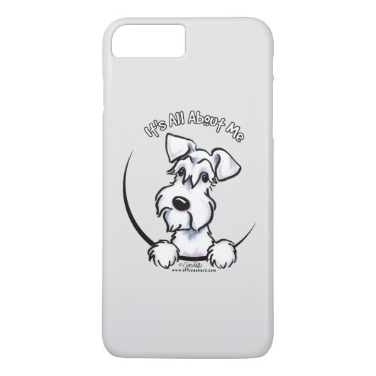 White Schnauzer IAAM Grey Case-Mate iPhone Case (Achterkant)
