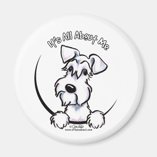 White Schnauzer IAAM Magneet (Voorkant)
