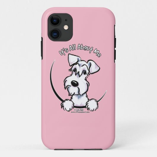 White Schnauzer IAAM roze Case-Mate iPhone Case (Achterkant)