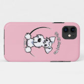 White Schnauzer IAAM roze Case-Mate iPhone Case (Achterkant (horizontaal))