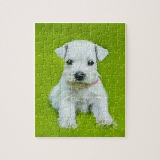 White Schnauzer Puppy Legpuzzel (Verticaal)