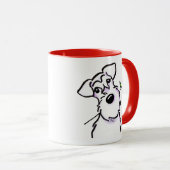 White Schnauzer Sweeite Roos Mok (Voorkant rechts)