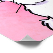 White Schnauzer SweeLieverd Pink Off-Leash Art™ Poster (Hoek)