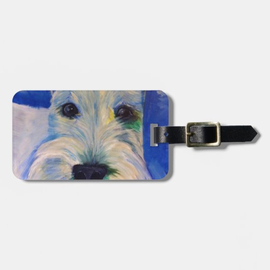 White Schnauzer's RULE! Bagagelabel (Voorkant horizontaal)