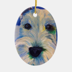 White Schnauzer's RULE! Keramisch Ornament