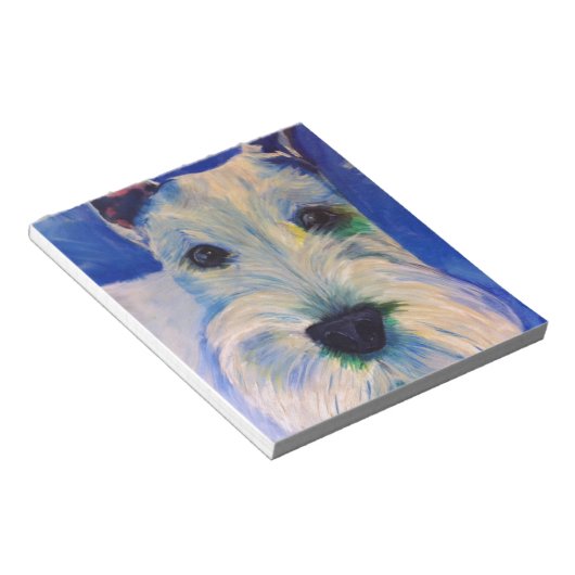 White Schnauzer's RULE! Notitieblok (Schuin)