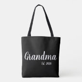 White Schrift Oprichting Oma Tote Bag (Achterkant)