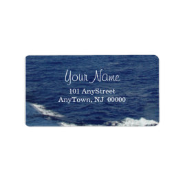 White schuimOcean Waves Etiket