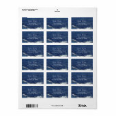 White schuimOcean Waves Etiket (Full Sheet)