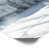 White Sci-Fi Space Base Foto Afdruk (Hoek)