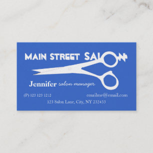 White Scissors Hair Stylist Beauty Salon Spa Afsprakenkaartje