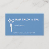 White Scissors Hair Stylist Beauty Salon Spa Afsprakenkaartje (Achterkant)