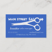 White Scissors Hair Stylist Beauty Salon Spa Afsprakenkaartje (Voorkant)