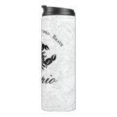 White Scorpio Zodiac Astrology Personality Custom Thermosbeker (Geroteerd rechts)