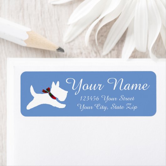 White Scottie Etiket (Insitu)