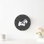 White Scottish Terrier Silhouette Ronde Klok (Huis)