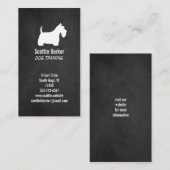 White Scottish Terrier Silhouette | Scottie Dog Visitekaartje (Voorkant / Achterkant)
