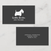 White Scottish Terrier Silhouette | Scottie Dog Visitekaartje (Voorkant / Achterkant)