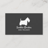 White Scottish Terrier Silhouette | Scottie Dog Visitekaartje (Voorkant)