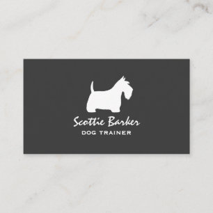 White Scottish Terrier Silhouette Scottie Dog Visitekaartje