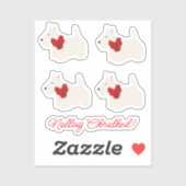White Scottish Terrier Tartan  Sticker (Vel)