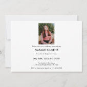 White Script Afstuderen 4 Photo Collage Afstuderen Kaart (Achterkant)