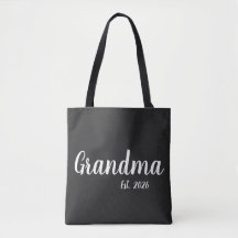 White Script Established Grandma