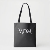 White Script Established Mom Mother's Day  Tote Bag (Voorkant)