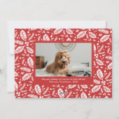 White Script Full-Kerstmis Feestdagenkaart (Achterkant)