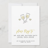 White Script Island Citrus Bachelorette Party Kaart (Achterkant)