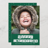 White Script Kerstkaart (Voorkant / Achterkant)