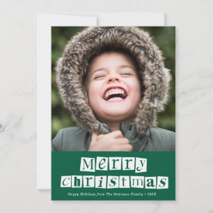 White Script Kerstkaart