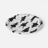 White script midden jaren 1950  silhouet papieren bordje (Gekanteld)