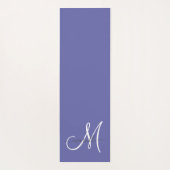 White Script Monogram Periwinkle Yoga Mat (Achterkant)