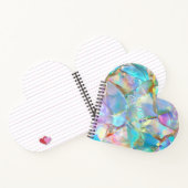 White Script Naam op Opal achtergrond Notitieboek (Binnen)