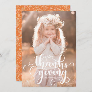 White Script Overlay Foto Happy Thanksgiving