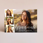 White Script Photo Overlay Afstuderen Aankondiging