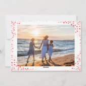 White Script Prettige feestdagen kerstfotokaart Feestdagenkaart (Achterkant)