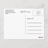 White Script Rustic Afstuderen Hartelijk dank Brie Briefkaart (Achterkant)