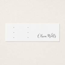 White Script Three Pair Stud Earring Holes