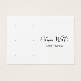 White Script Three Pair Stud Earring Holes Visitekaartje