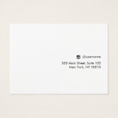 White Script Three Pair Stud Earring Holes Visitekaartje (Achterkant)